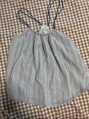 Converse Blue and White Striped Spaghetti Strap Tank Top